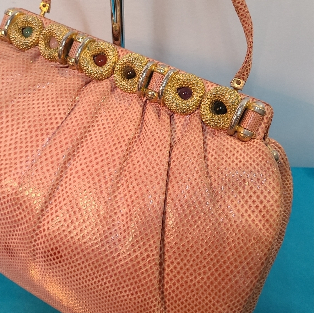 Judith Leiber Karuna Lizard Clutch/Crossbody - Picture 16 of 16